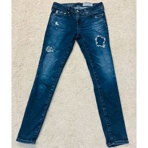 AG Adriano Goldschmied AG The Legging Super Skinny Jeans Distressed  25R